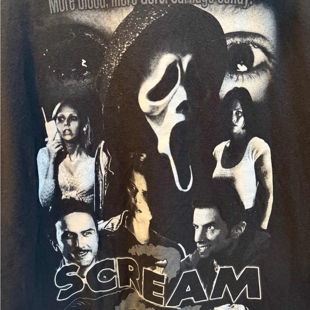 Comfort Colors Horror Graphic Shirt Halloween Ghostface Y2K Long Sleeve Mens XL